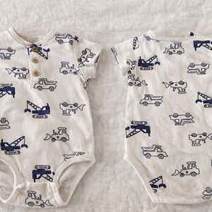 Pekkle Baby Boy Construction Vehicle Bodysuit 6–9M